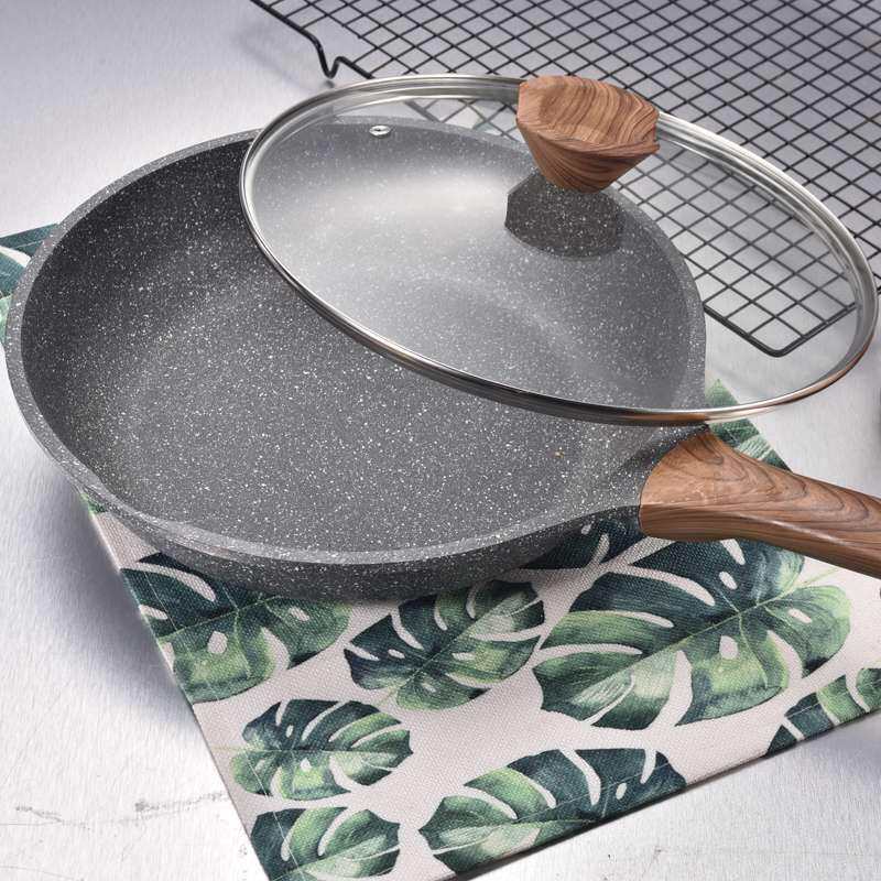 肴尚麦饭石平底锅炒锅西餐牛排煎锅电磁炉燃气灶通用煎锅