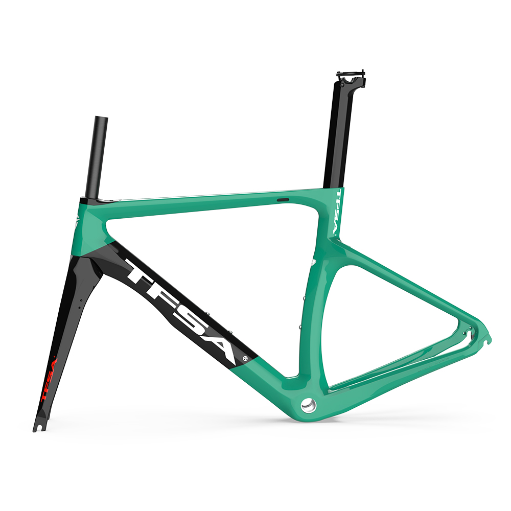 tfsajh-07轻量碳纤维公路自行自行车车架全碳前叉自行车车架
