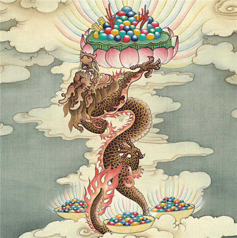 夏荆山观音音像神仙图竖幅装饰画微喷复制临摹画稿国画