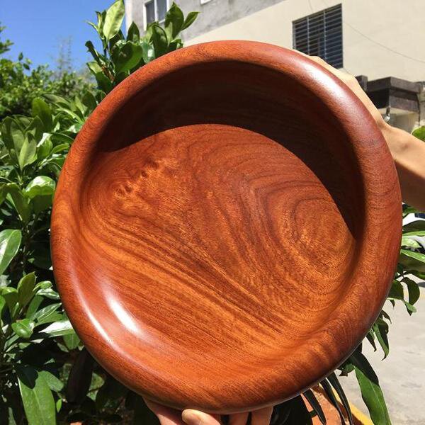 厘米缅甸花梨木整木大紫檀红木超大巨无霸果盘果盘