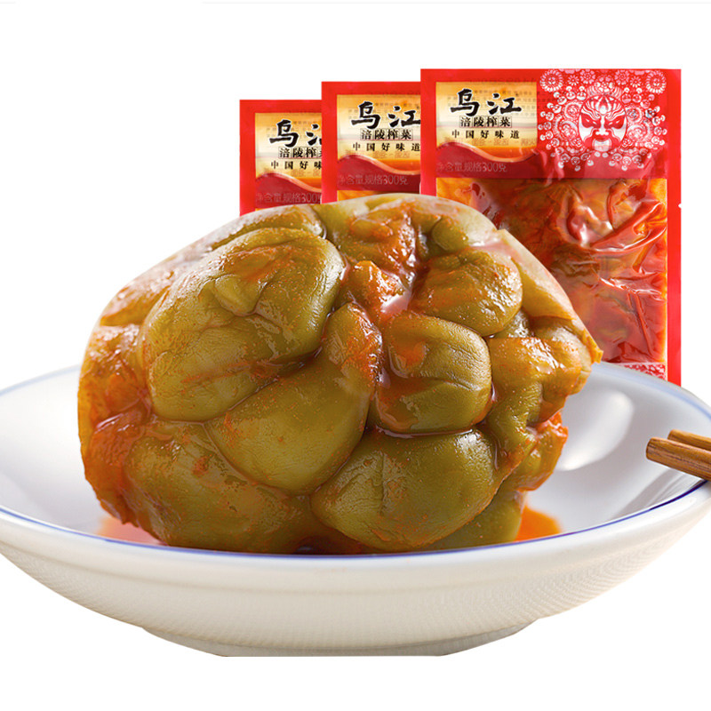 涪陵乌江榨菜整块全形榨菜300g袋装烧汤蒸鱼焖肉夹馒头泡面蛋炒饭炒肉