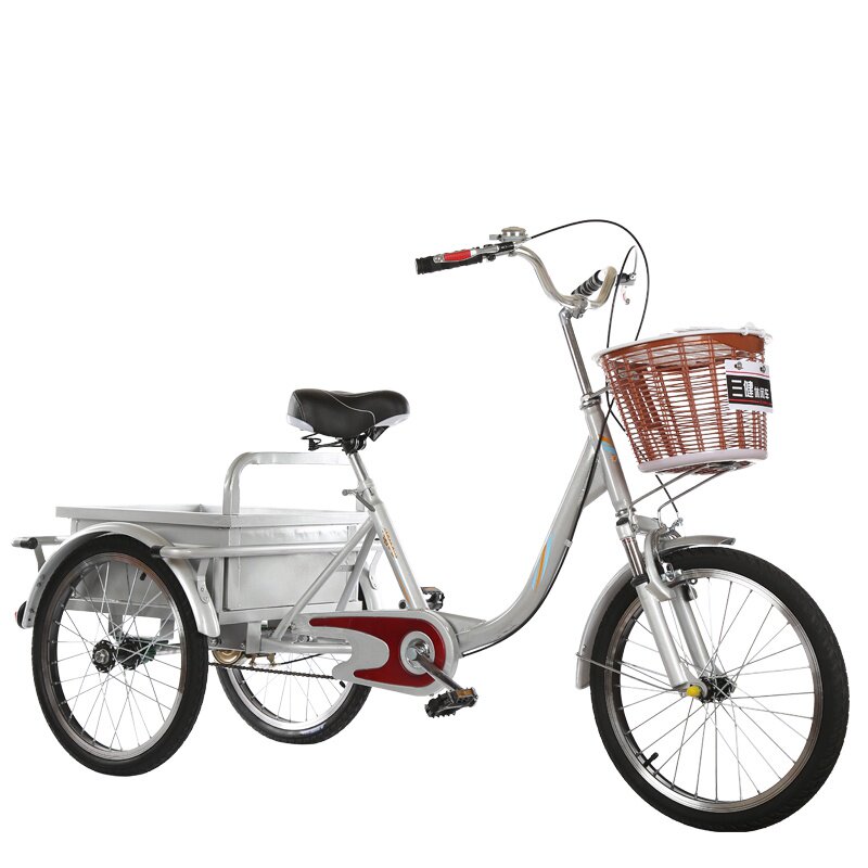 三健老人脚踏成年成年人人力三轮车自行休闲出行三轮车