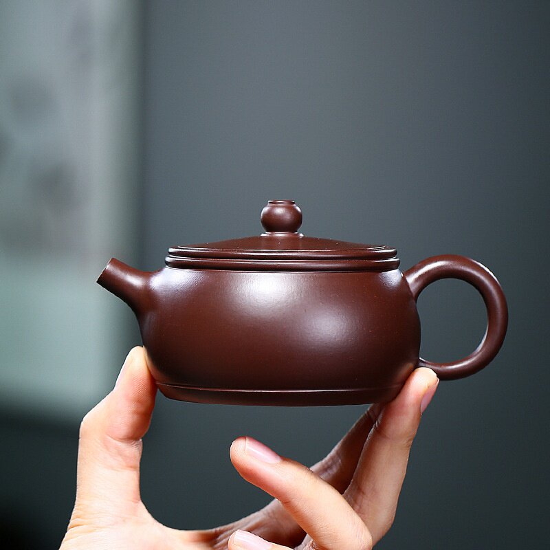 茶壶谭俊掌柜泡茶礼品井栏手工原矿紫砂壶宜兴紫砂茶壶