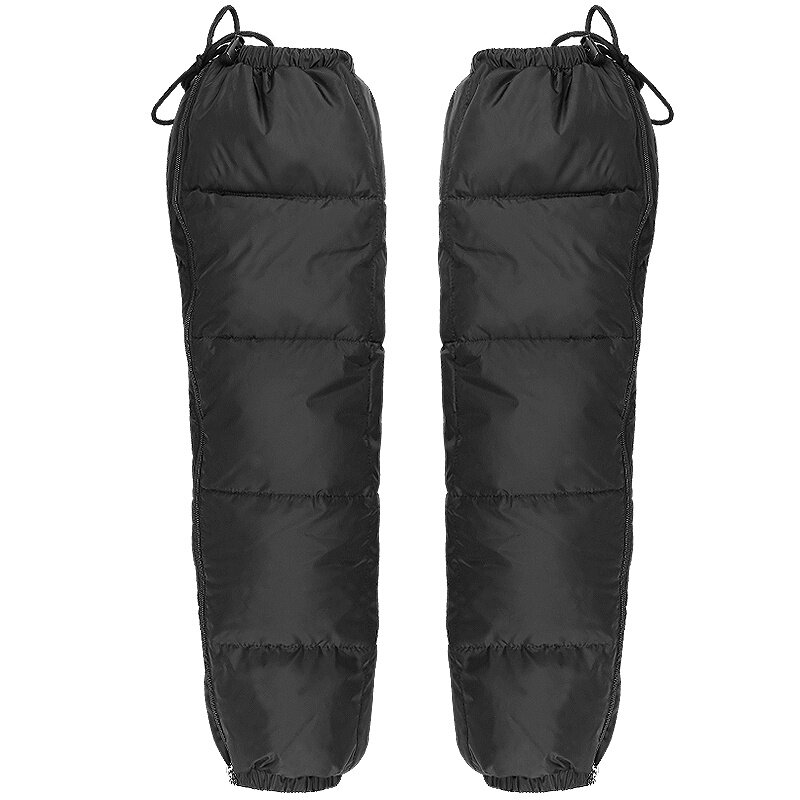 冬季羽绒护膝骑行保暖户外防寒加绒男女防水挡风摩托车电动车护腿