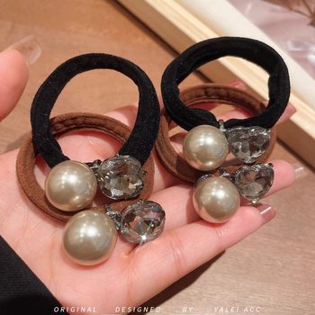 ແຖບຜົມຢາງພາລາສູງສໍາລັບແມ່ຍິງທີ່ມີຜົມຮອບຕ່ໍາ 2024 ຜົມແບບໃຫມ່ ມັດຜົມ pearl headband ສູງ
