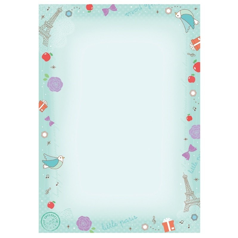 印花图案花纹白带空白浪漫复印纸写信信纸彩色打印纸