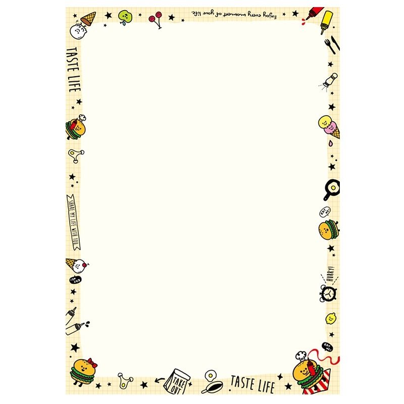 印花图案花纹白带空白浪漫复印纸写信信纸彩色打印纸