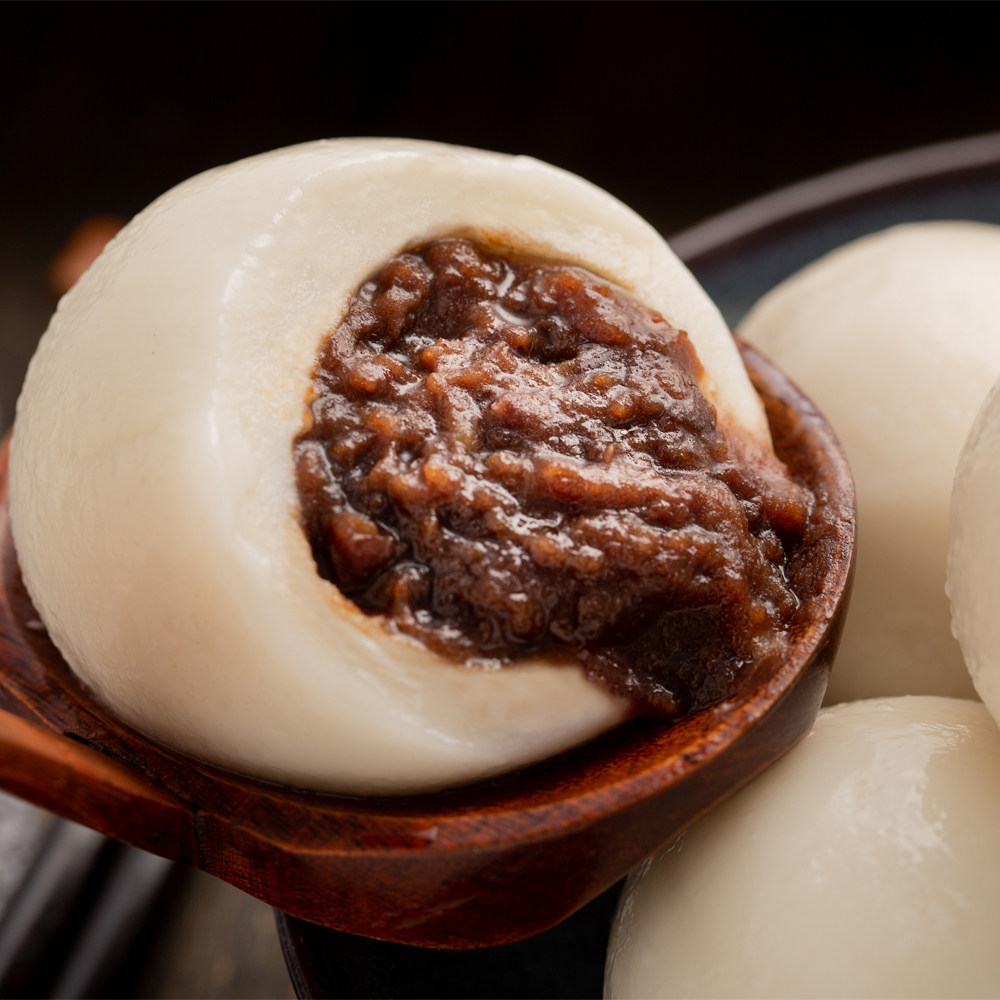 常州特产汤圆水磨糯米粉红豆沙纯素素食团子传统中式糕点
