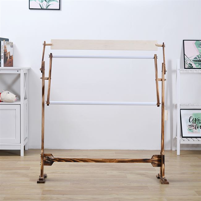 绣架十字绣架子可调实木烤色大号绣花花架台式绣架