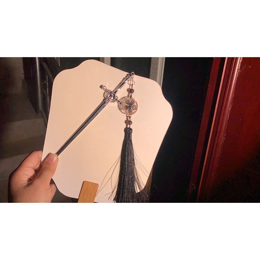 唐河县盼君手工坊小店十三三月凉剑流苏发簪古风古风配饰