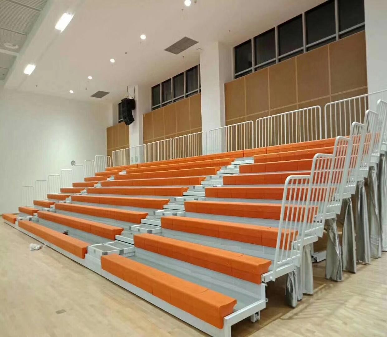 伸缩看台体育场室内专业手动电动移动篮球球馆座椅