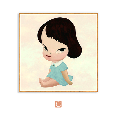 装饰娃娃萌动智画卡通现代女孩童美卧室儿童现代装饰画