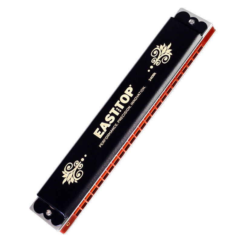 easttop东方鼎新款24孔复音入门初学口琴t2406k全新口琴