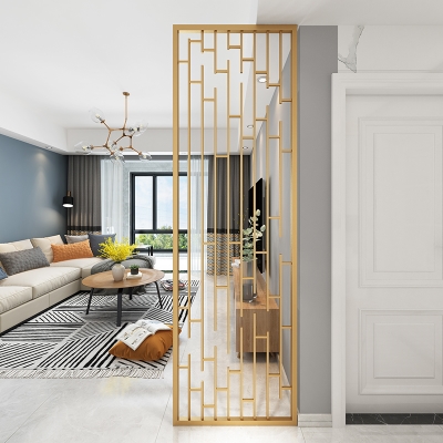 北欧屏风现代简约玄关装饰金色缕空餐客厅餐厅分隔入户洗手台隔座屏