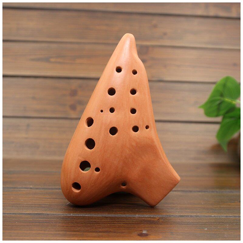 陶笛双管ac调红陶复管中中音12孔升级多管陶笛