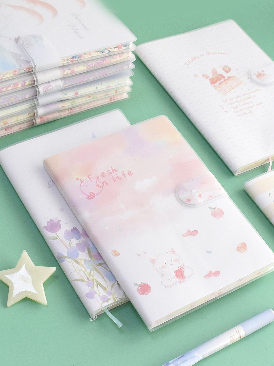 账本少女系套学日可爱本子简约小简生手本心笔记本