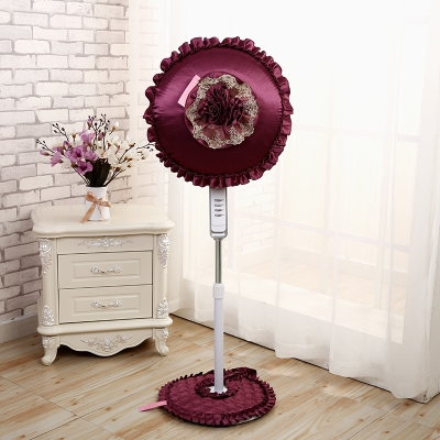 j新款欧式豪华全包风扇罩布艺防尘罩落地电风扇套三件套风扇罩子