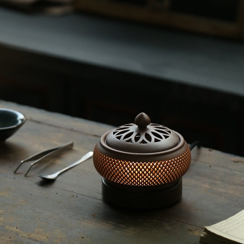 香炉电子香薰香粉香精定时调温加热热电薰炉家饰软装搭配套装