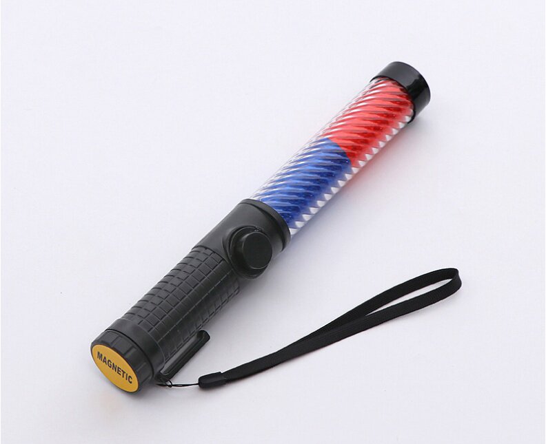 红蓝充电式交通指挥棒led警示多功能荧光发光闪光包装胶垫