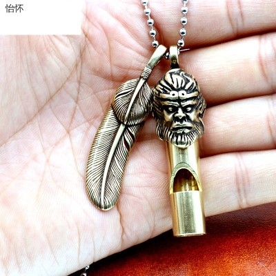 小喇叭山鸡专业高音救生鹌鹑哨子黄铜小鸟耐热哨子