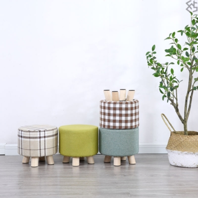 小板凳凳子墩子凳矮沙发圆形布艺圆凳家用布凳子矮凳