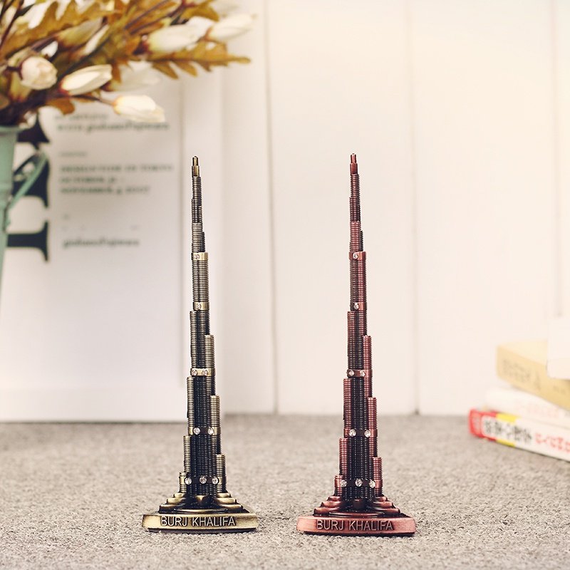 镶钻迪拜塔哈利法塔金属工艺模型世界知名名地建筑装饰装饰摆件