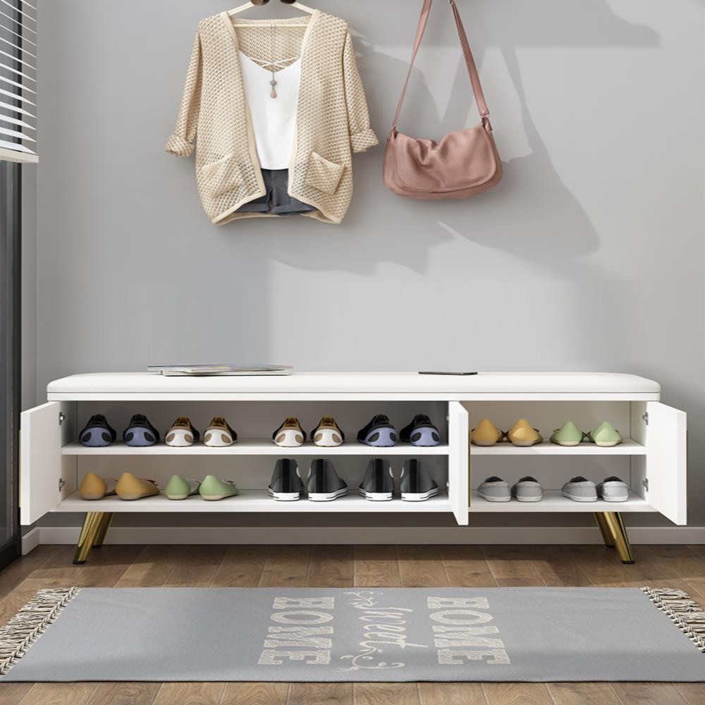 换鞋鞋柜门口入户可坐式软包穿鞋轻奢网红进门换鞋凳