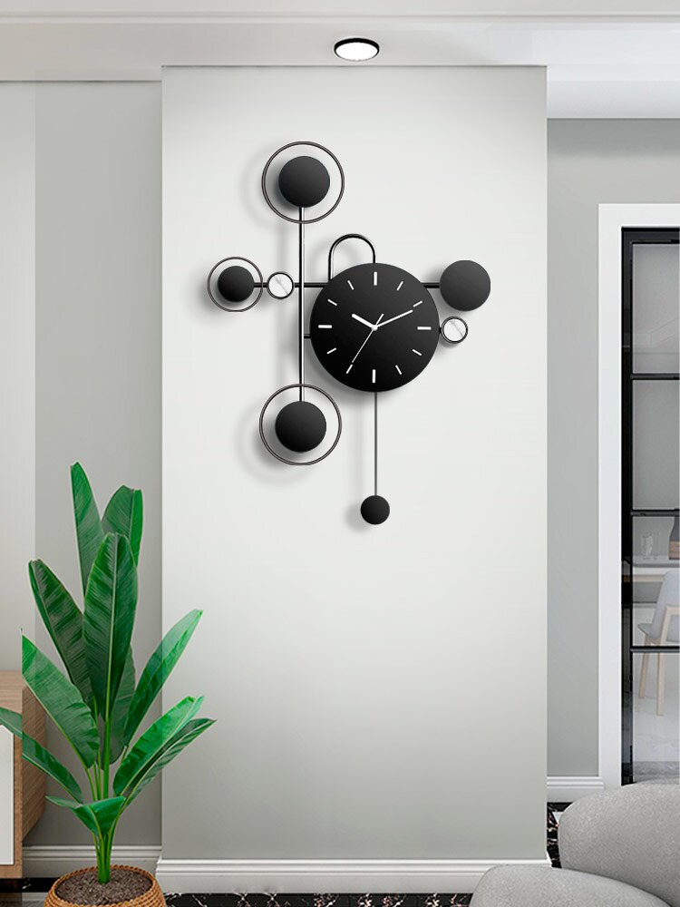 时钟挂墙ins家庭钟表挂钟客厅轻奢高档北欧风格家用大尺寸时尚