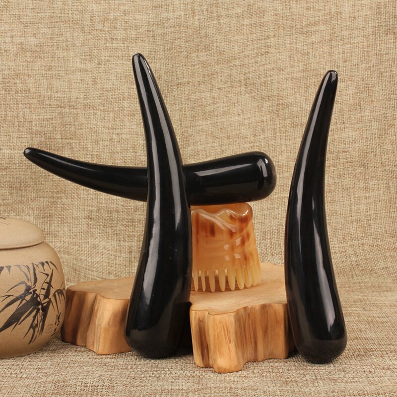 牛角按w摩棒棒天然刮痧点穴经筋按压按摩棒穴位足部胆敲拨棒棒