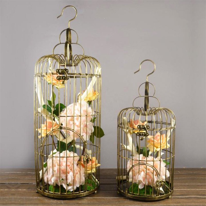 欧式铁艺户外鸟笼装饰摆件园林景观婚纱拍摄道具摆件