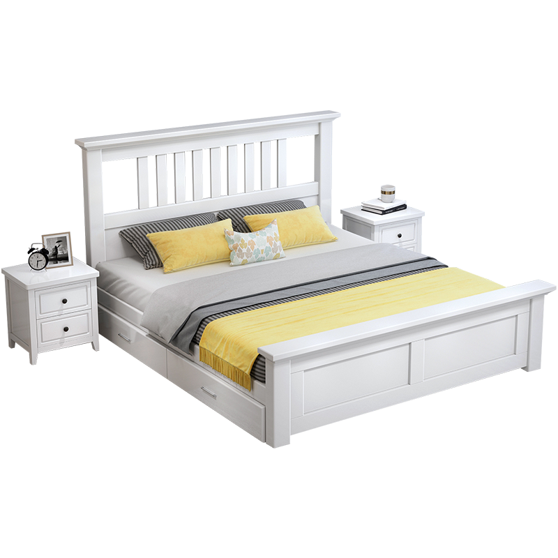 8米经济型单人床家用箱式储物1.5米实木床