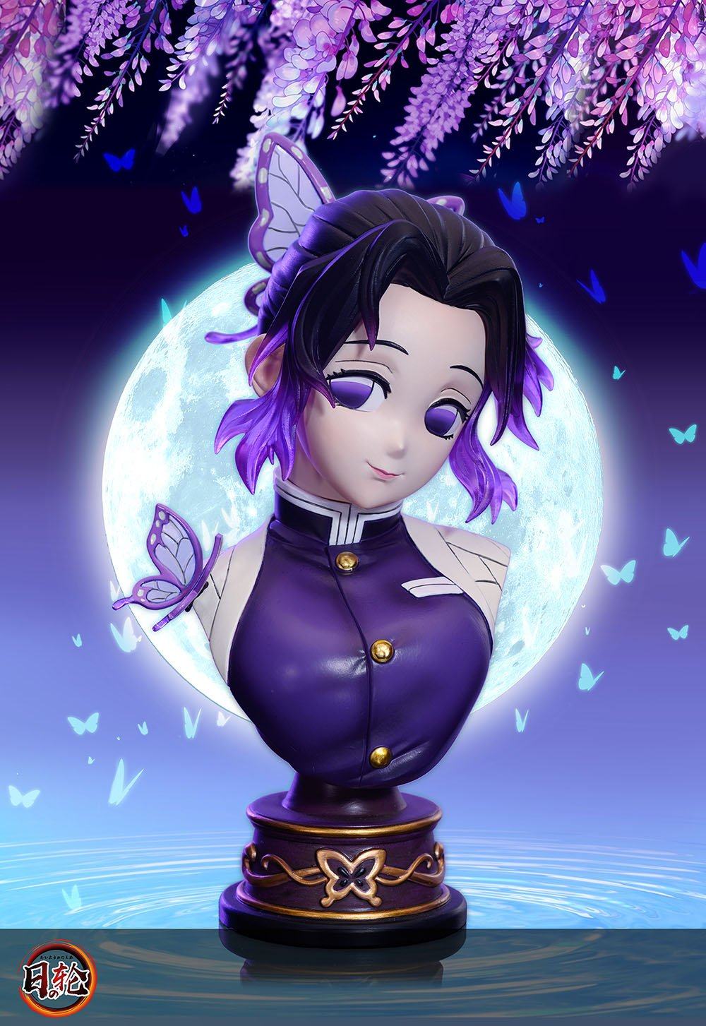 聚玩gk日轮工作室鬼灭之刃蝴蝶胸像半身雕像手办