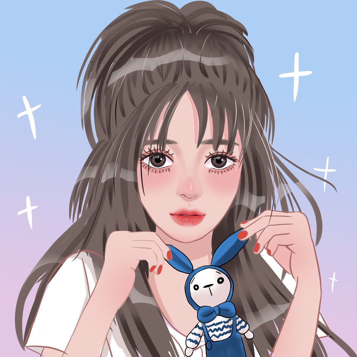 原创手绘头像情侣结婚卡通漫画动漫宠物代画真人手绘真人漫画