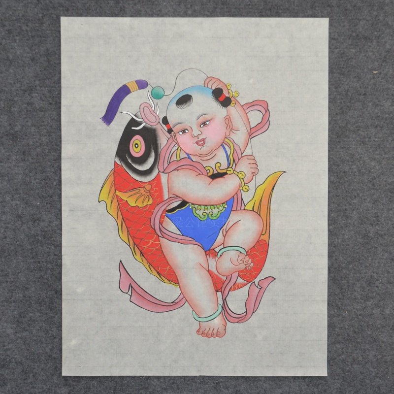 年画天津杨柳青手绘娃娃民间手工艺品传统春节装饰画年画