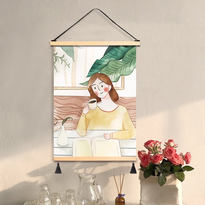 2020墙上遮挡电表挂墙图画挂布装饰新款红挂现代装饰画