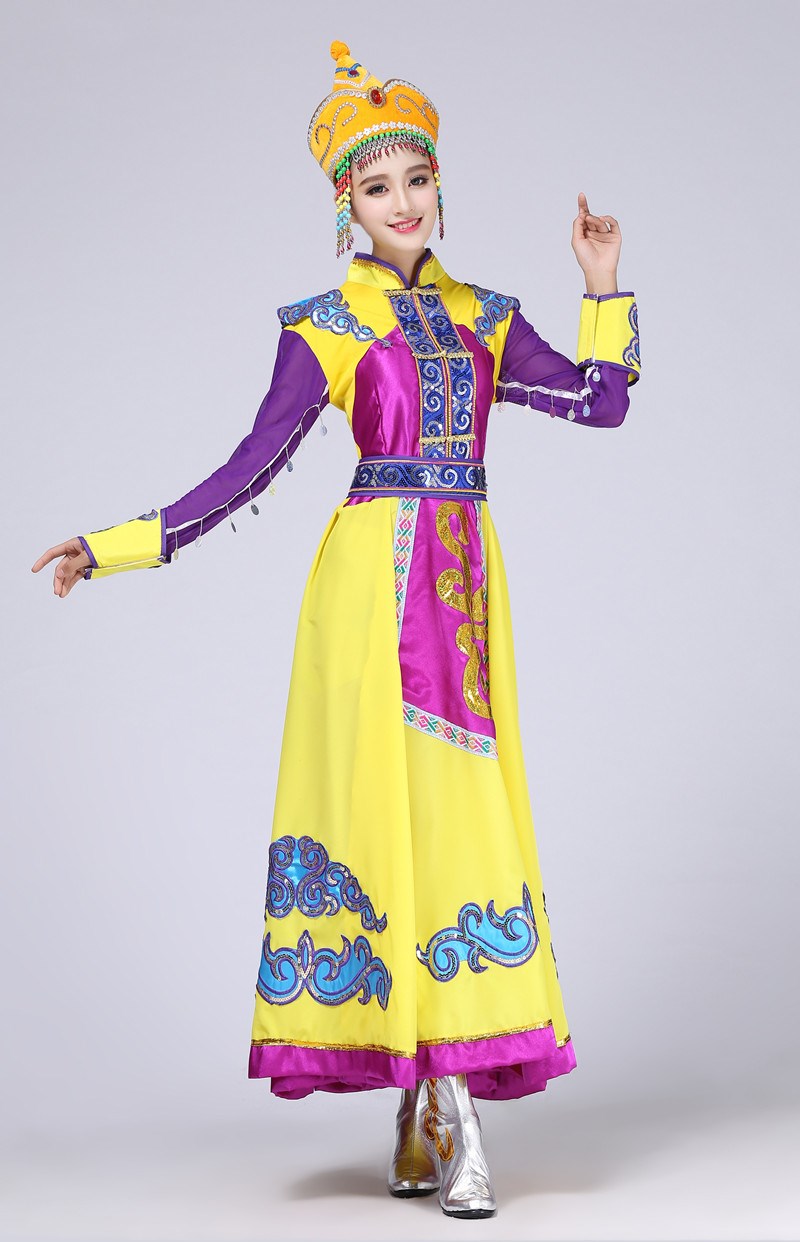 新款蒙古族演出服女装内蒙古舞蹈服装蒙古成人少数民族民族服装