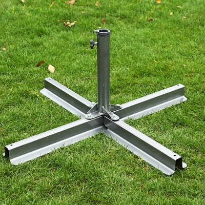 底座户外遮阳伞支架十字架黑金刚脚架加厚大伞配件伞