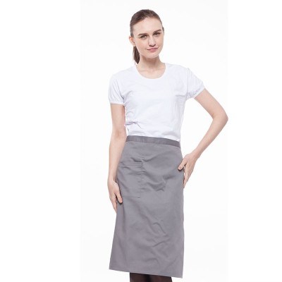 厨师围裙男士家用餐厅酒店半截围腰厨房工作服黑色半身围裙女