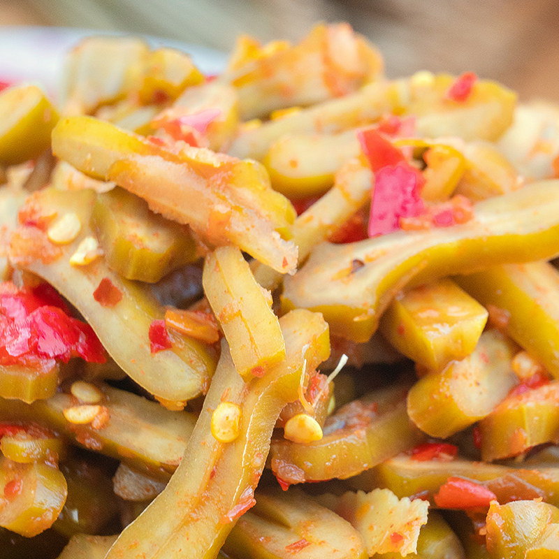 食当头酸辣刀豆新鲜腌制剁辣椒泡菜江西手工开味下饭菜酱菜咸菜