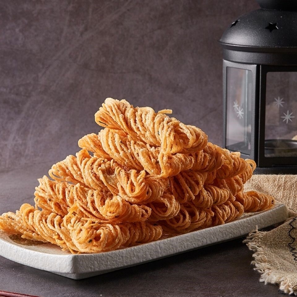 徐州金丝小馓茶馓油炸酥脆山东卷馓手工芝麻传统糕点