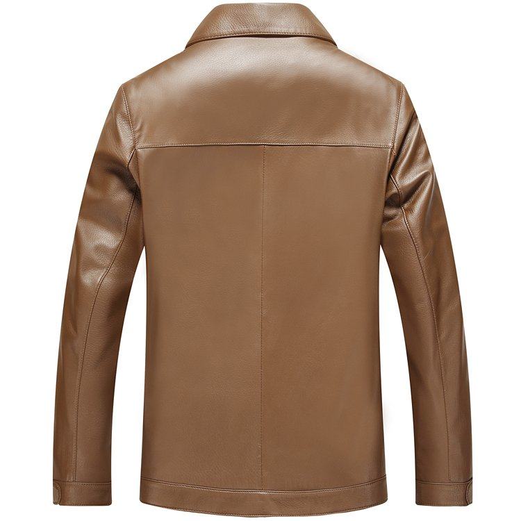 新西兰正宗鹿皮真皮皮衣男款翻领单皮外套海宁皮衣
