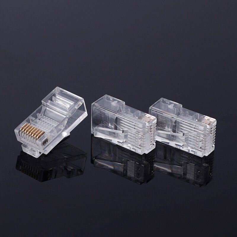 新品镀金加厚超五类屏蔽网络8p8c接头rj45网线水晶头