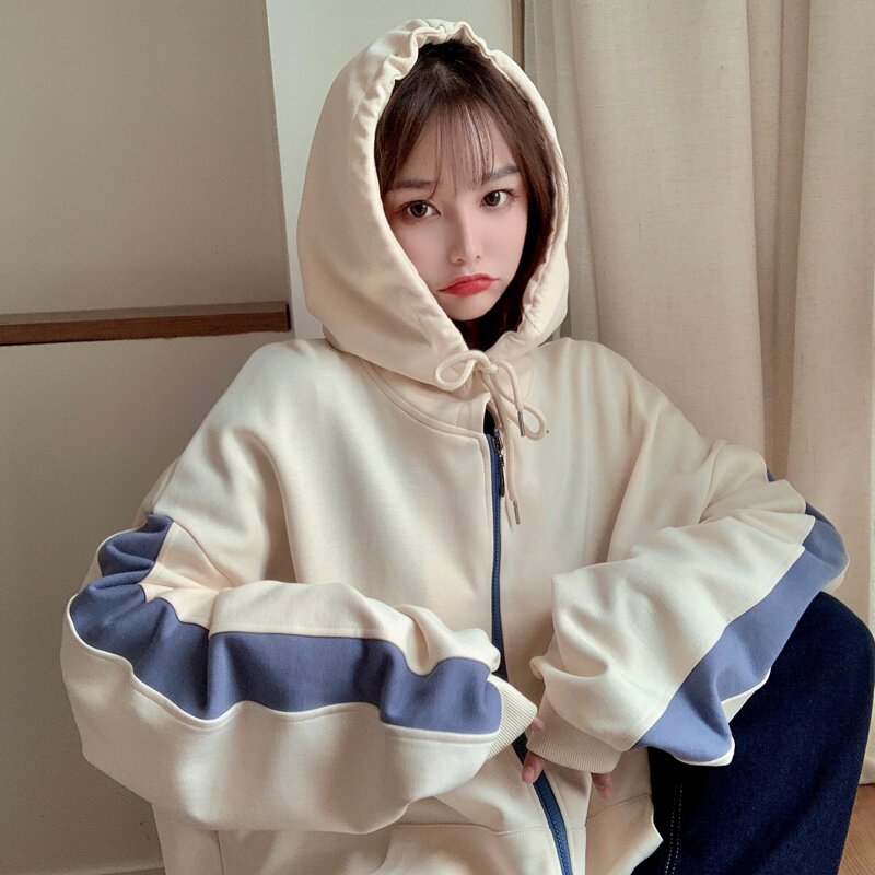 vetiver日系卫衣女宽松韩版ins慵懒bf薄款盐系卫衣