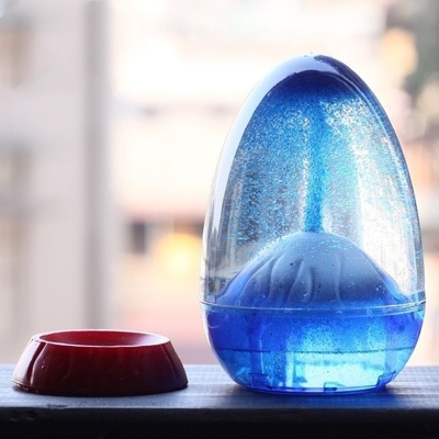 简约怀旧沙漏时光客厅休闲油滴礼物个性蓝色火山生日梦幻漏斗摆件