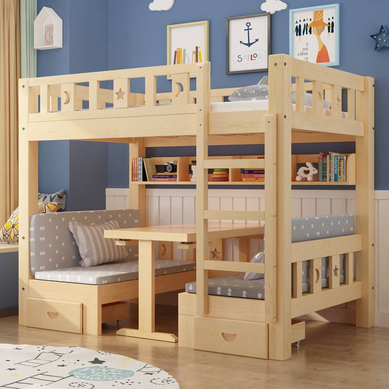 成年人母床多功能床下人上成年宿舍童床床儿高低高低