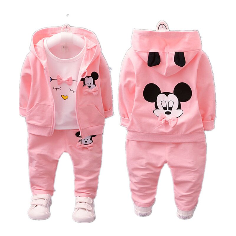 春装女宝宝套装洋气小童三件套2儿童小孩子衣服3时髦0潮1-4岁女童