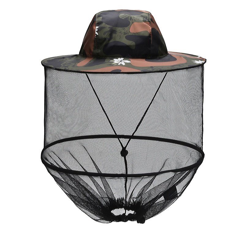 户外防蚊帽子男士遮脸防晒钓鱼帽夜透气网纱钓鱼帽