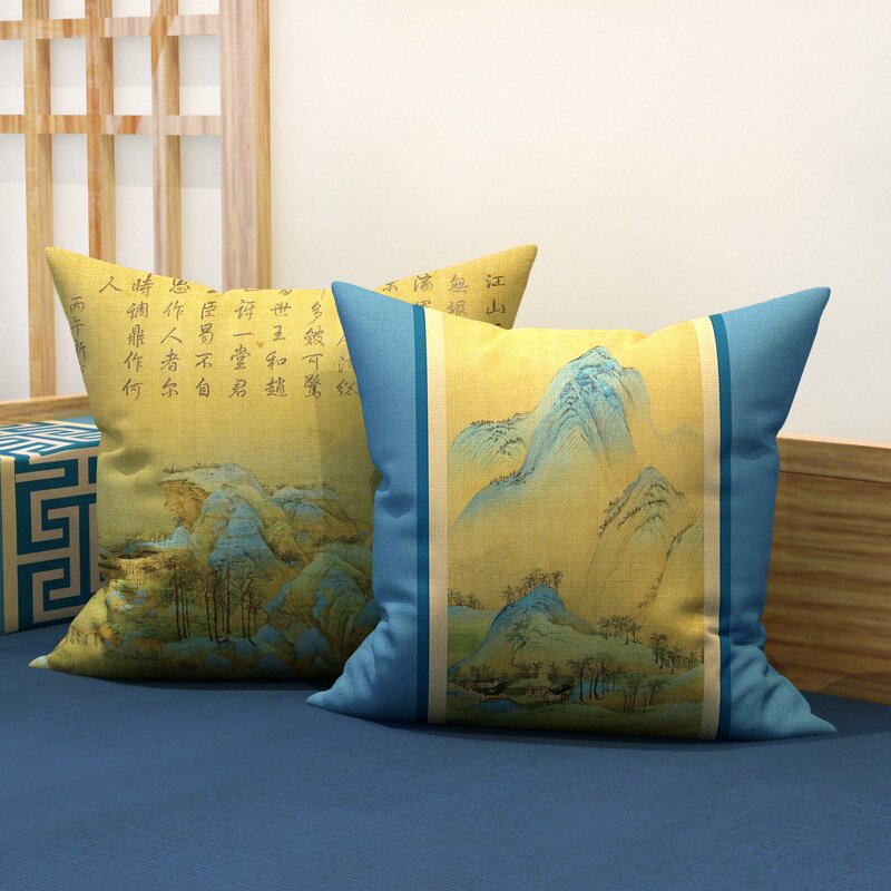 枕套抱枕新中式国风方形背靠床头客厅中国靠垫靠垫