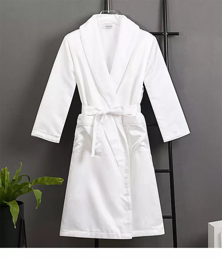希尔顿万豪五星酒店浴袍双层超软男女春夏加绒睡袍