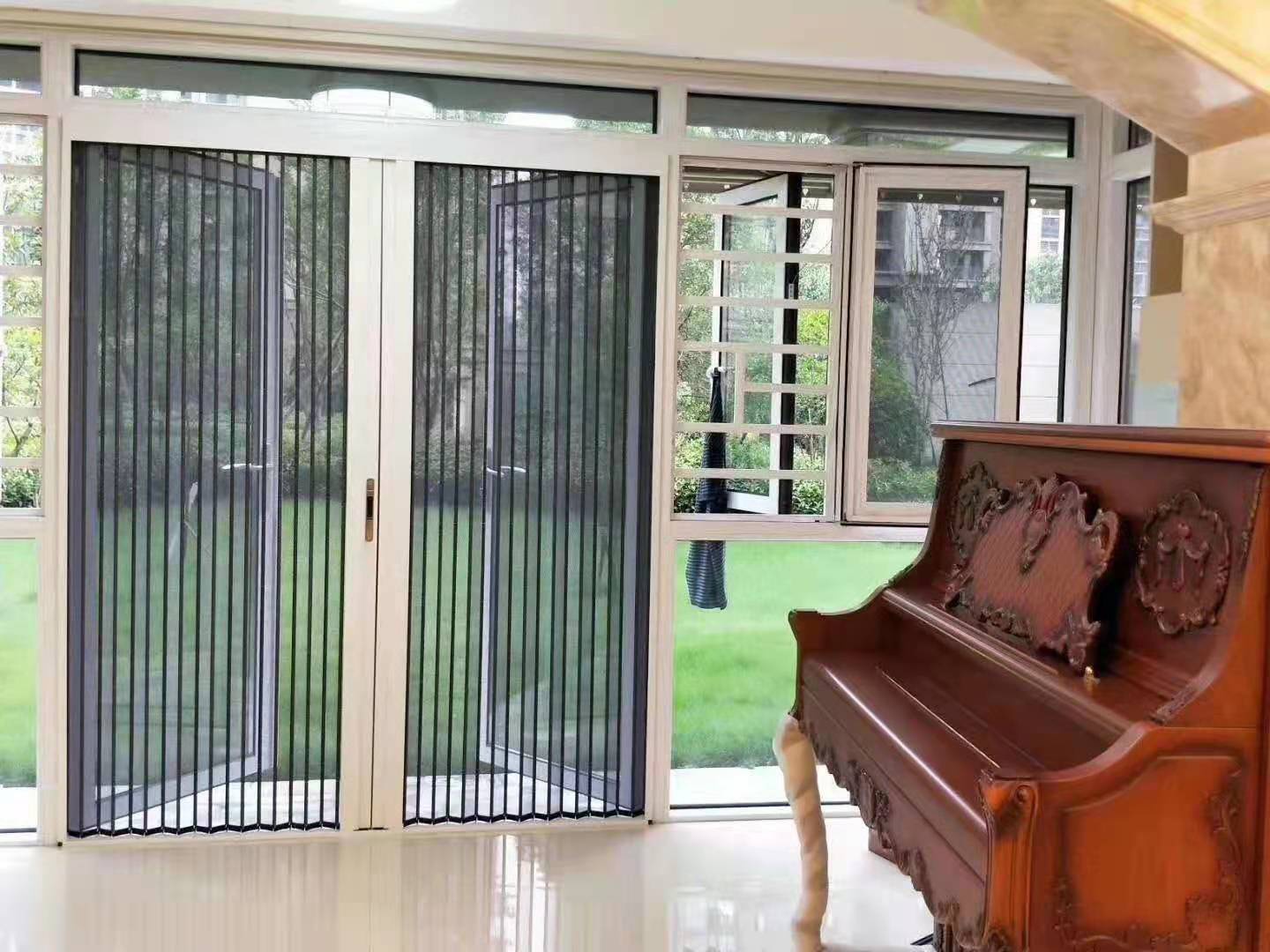 防盗南京海金刚隐形折叠大门纱门推拉带锁防蚊包纱窗